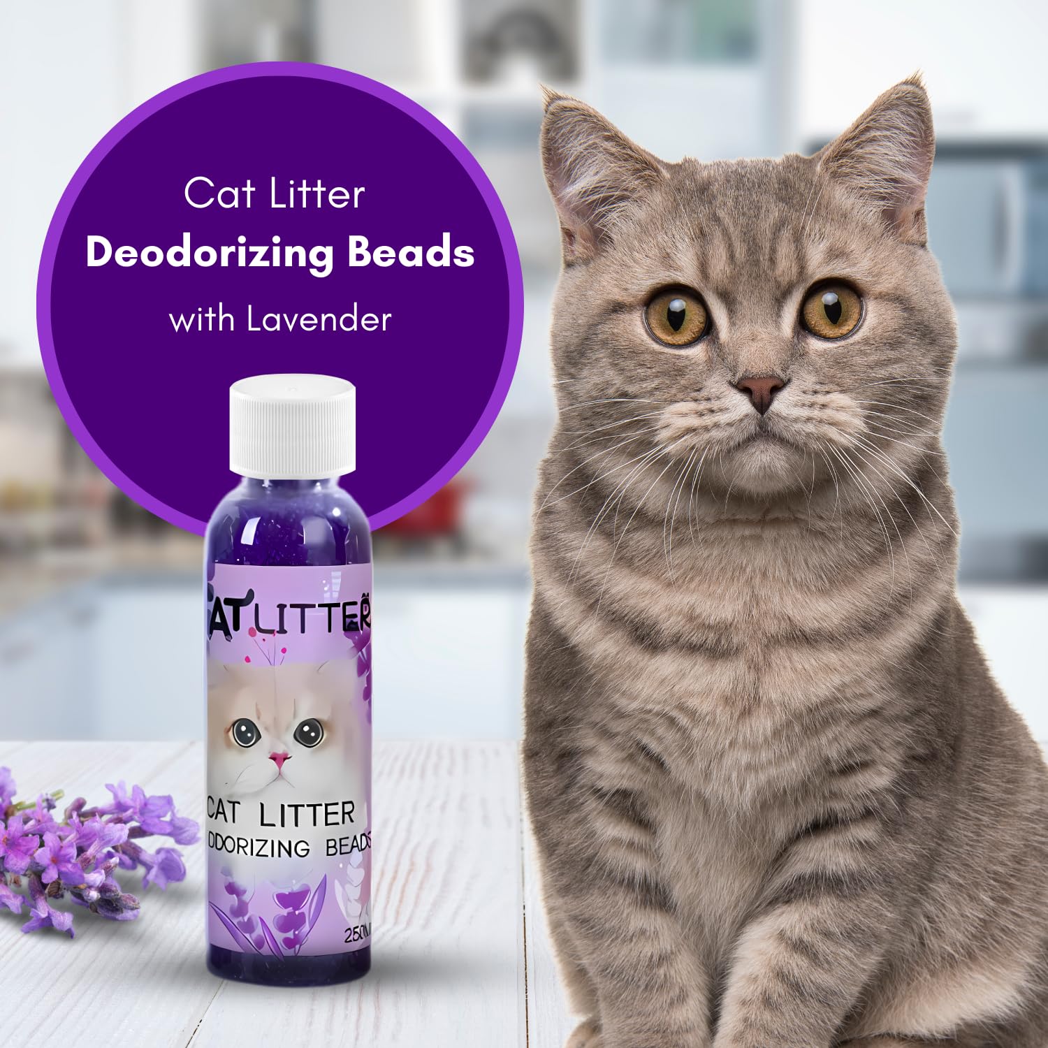 Pets Empire Cat Litter Deodorizing Beads with Lavender Fragrance (Pack of 2)