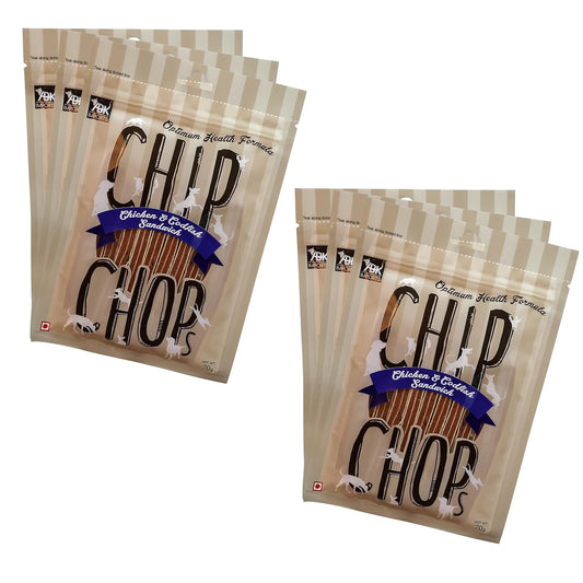 hip Chops Chicken & Codfish Sandwich Dog Treat - 70gm (PACK OF 6)