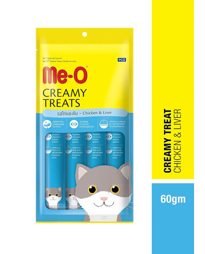 Me-O Creamy Cat Treats - Chicken & Liver Flavor  60g