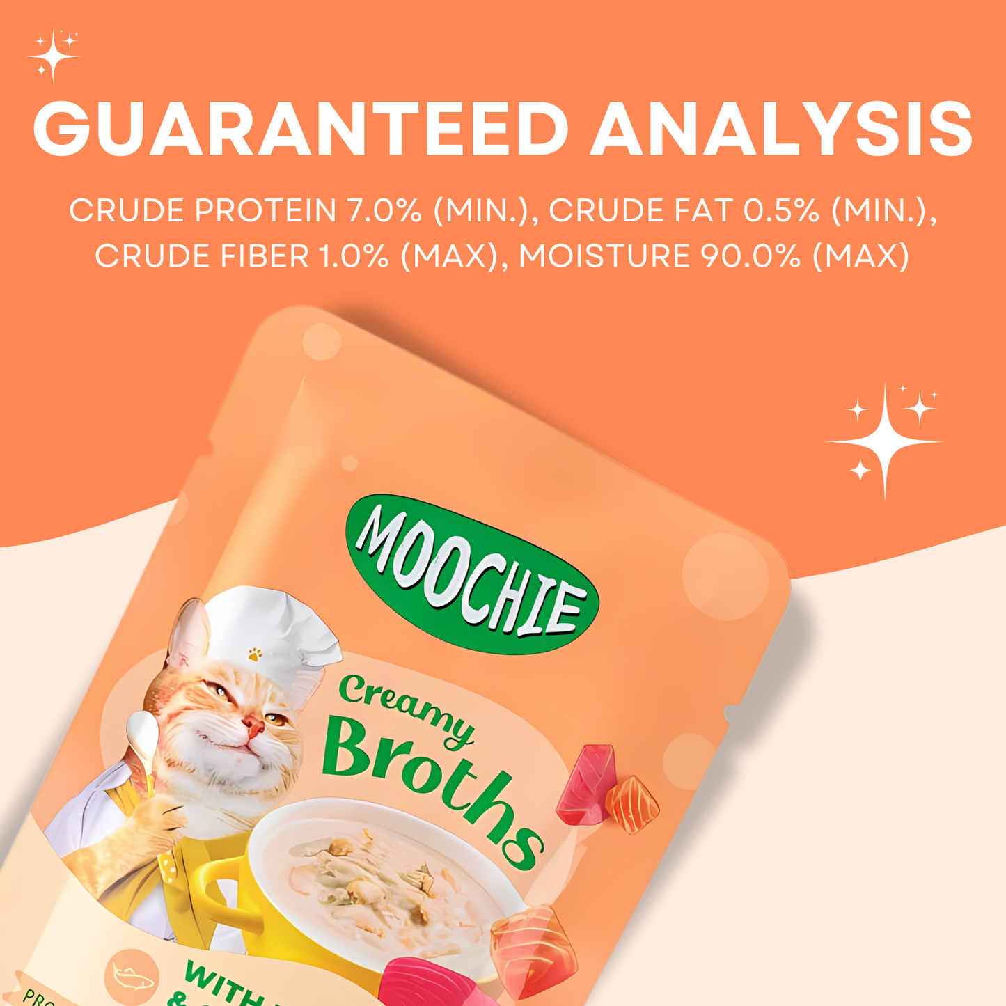 Cat Moochie Creamy Soup/Broths with Tuna & Salmon (40g)
