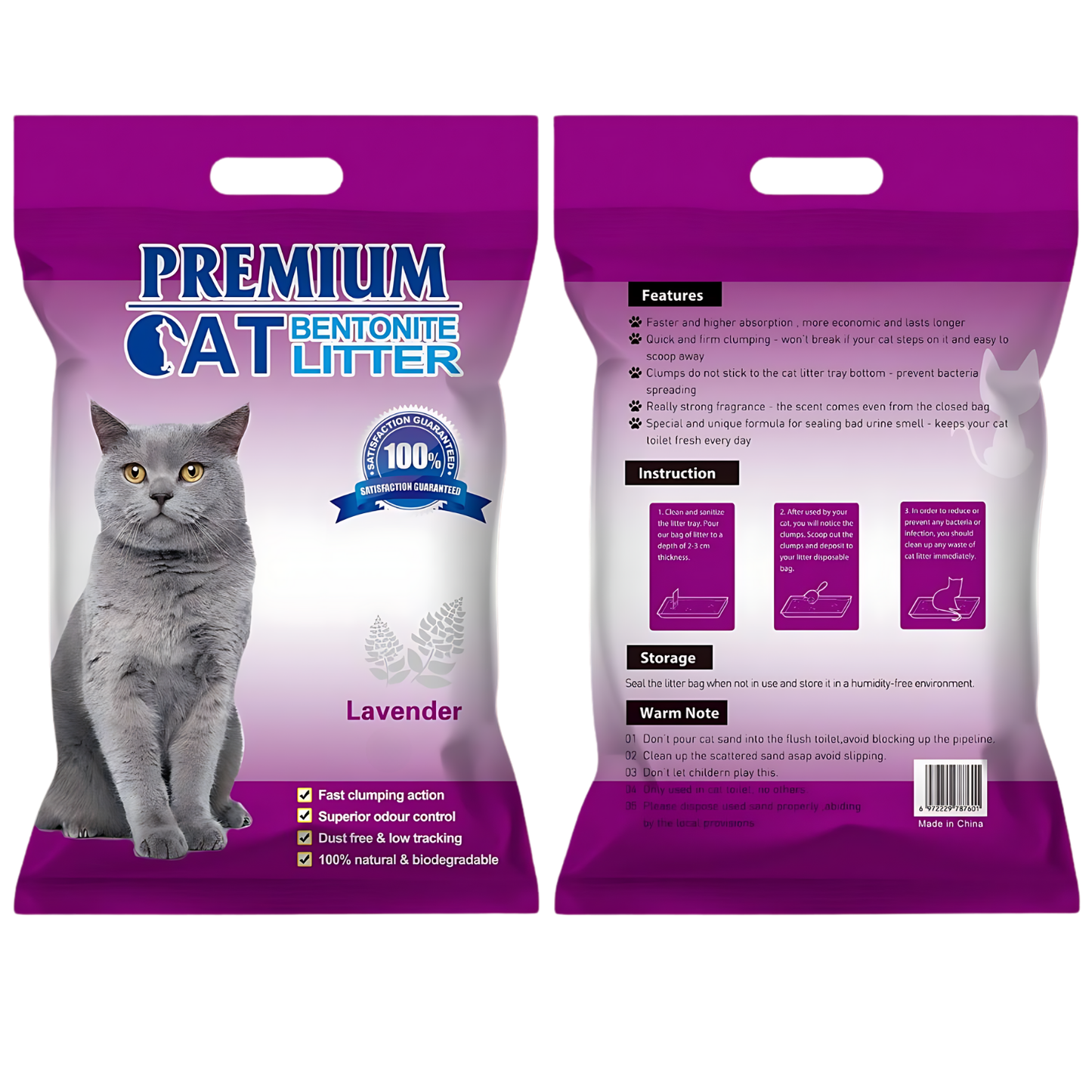 Pets Empire Premium Cat Litter - Lavender Scented