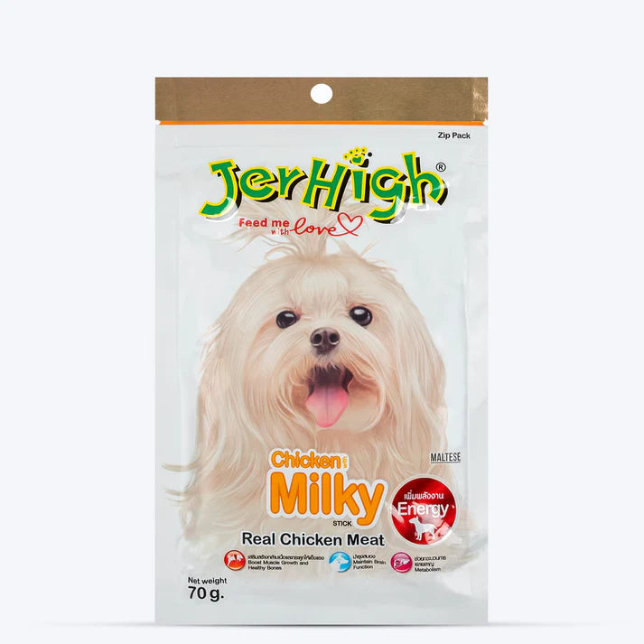 JerHigh Milky Dog Treats with Real Chicken Meat-70g