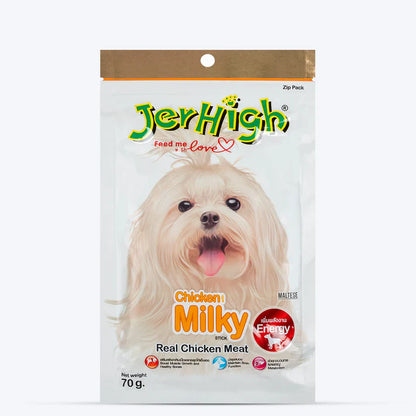 JerHigh Milky Dog Treats with Real Chicken Meat-70g