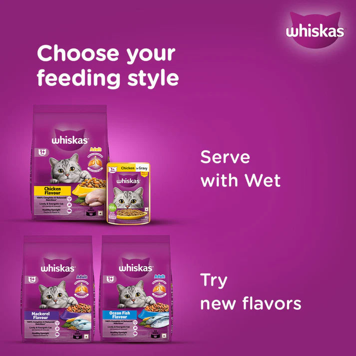 Whiskas Chicken Dry Food For Adult Cat