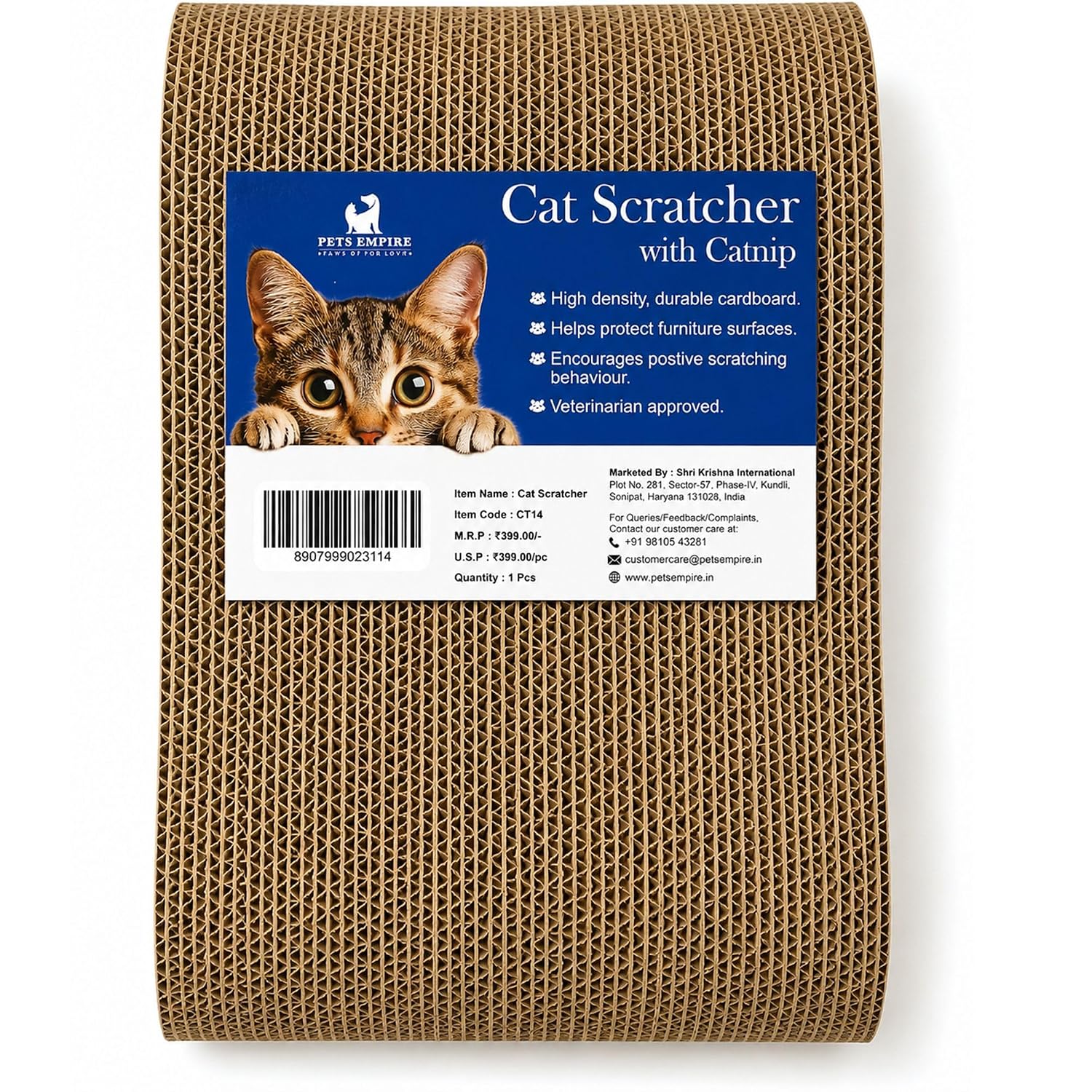 Pets Empire Scratch Board with a Curved Wave Design