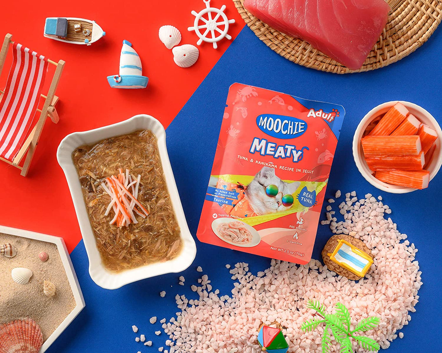 Moochie MEATY Tuna & Kanikama Recipe in Jelly for Adult Cats - 70gms