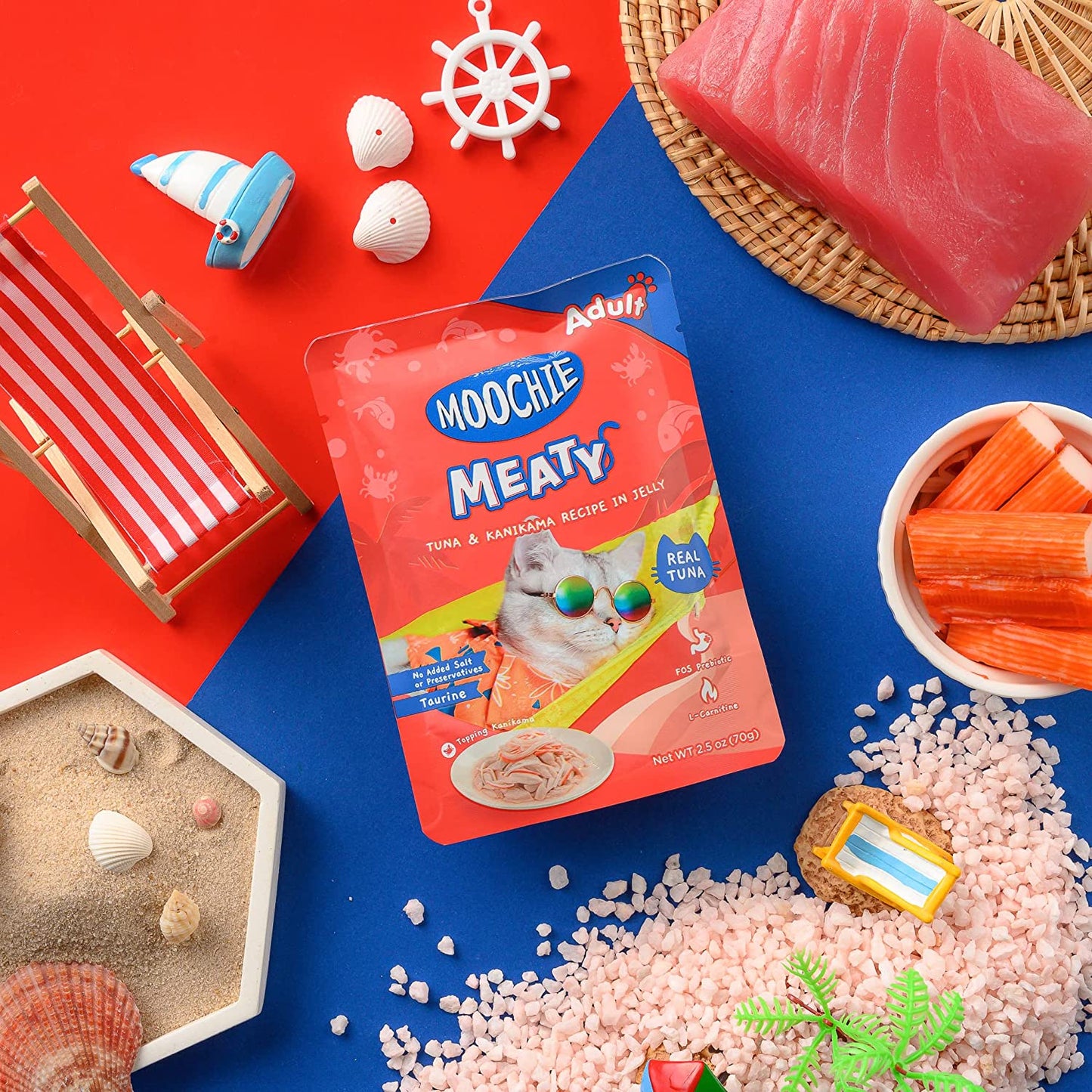 Moochie MEATY Tuna & Kanikama Recipe in Jelly for Adult Cats - 70gms