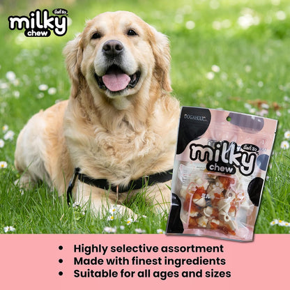 Dogaholic Milky Chew Chicken Bone Style - Chicken - 10 Pcs - 140g