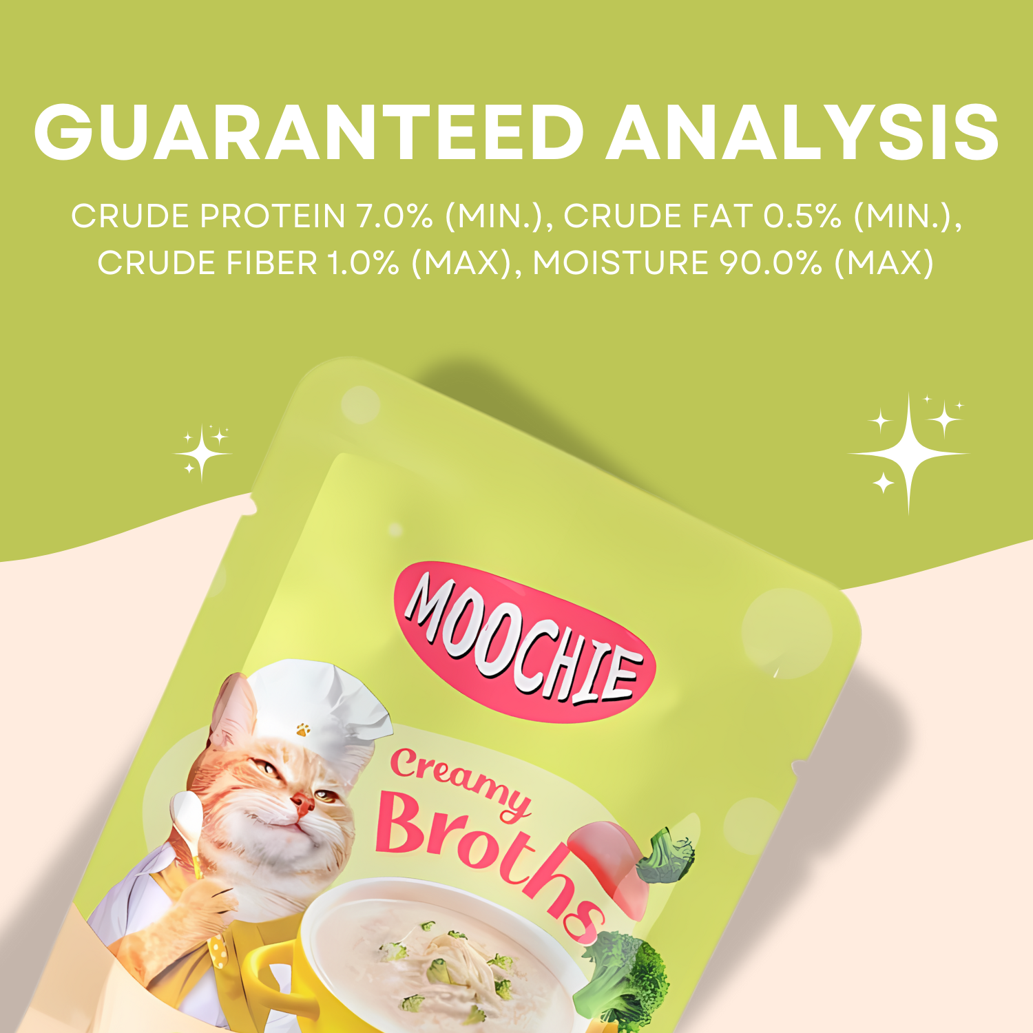 Cat Moochie Creamy Soup/Broths with Chicken and Broccoli (40g)