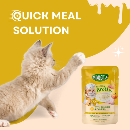 Moochie Creamy Broths for Cats - All Mix Flavors (40g)Each