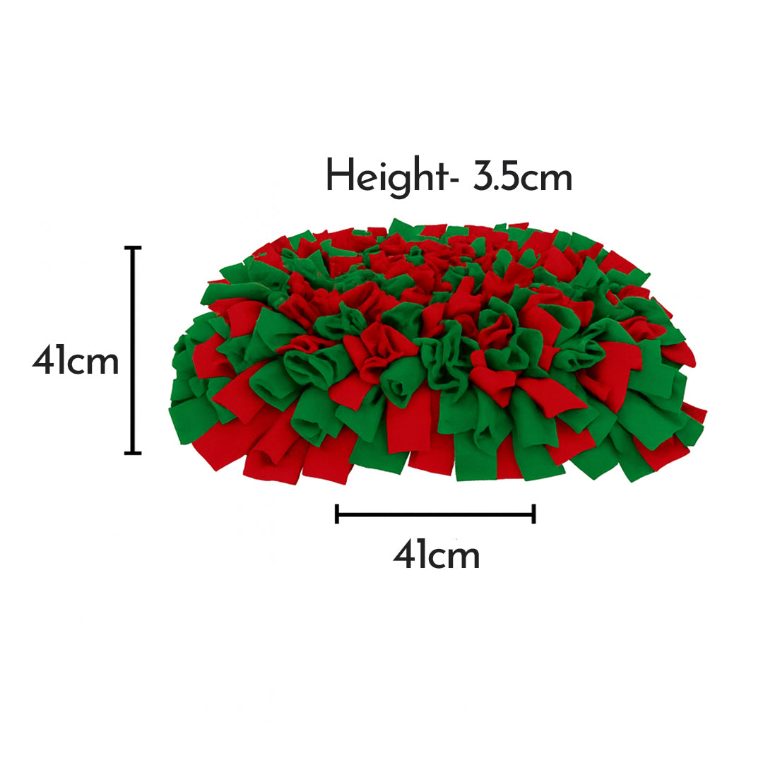 Pets Empire Interactive Snuffle Mat for Dogs – Stimulating Sniff & Play Mat (Green&Red)