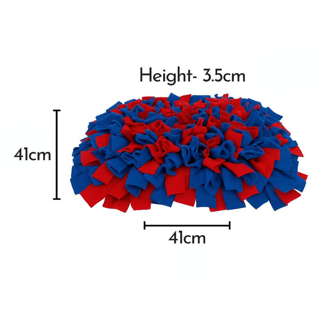 Pets Empire Interactive Snuffle Mat for Dogs – Stimulating Sniff & Play Mat (Red & Blue)