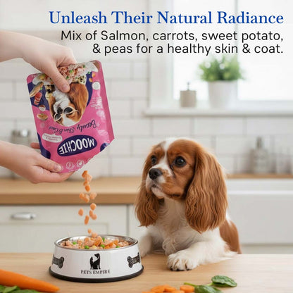 Moochie Beauty Skin & Coat Wet Dog Food – 85g Pouch | Promotes Healthy Skin & Shiny Coat