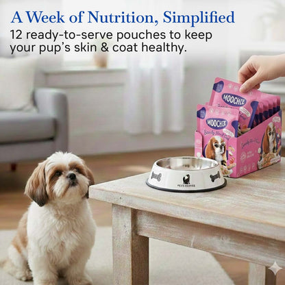 Moochie Beauty Skin & Coat Wet Dog Food – 85g Pouch | Promotes Healthy Skin & Shiny Coat