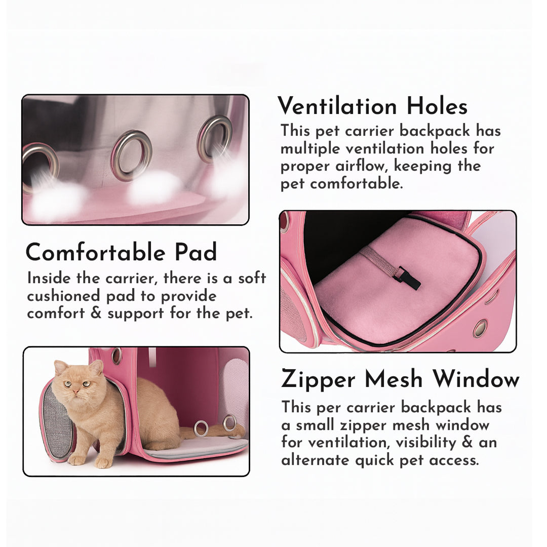 Pets Empire Backpack for Cats/ Puppies- Pink