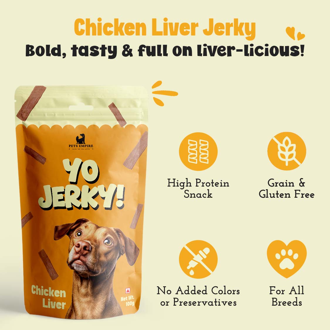 Pets Empire YO! Jerky  Treats For Dogs  (100gms)