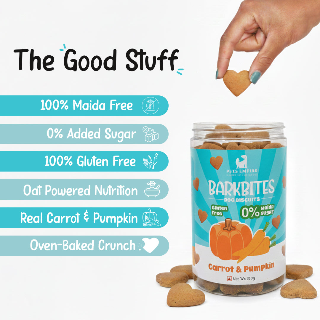 Pets Empire barkbites Carrot & Pumkin Jar- 350g