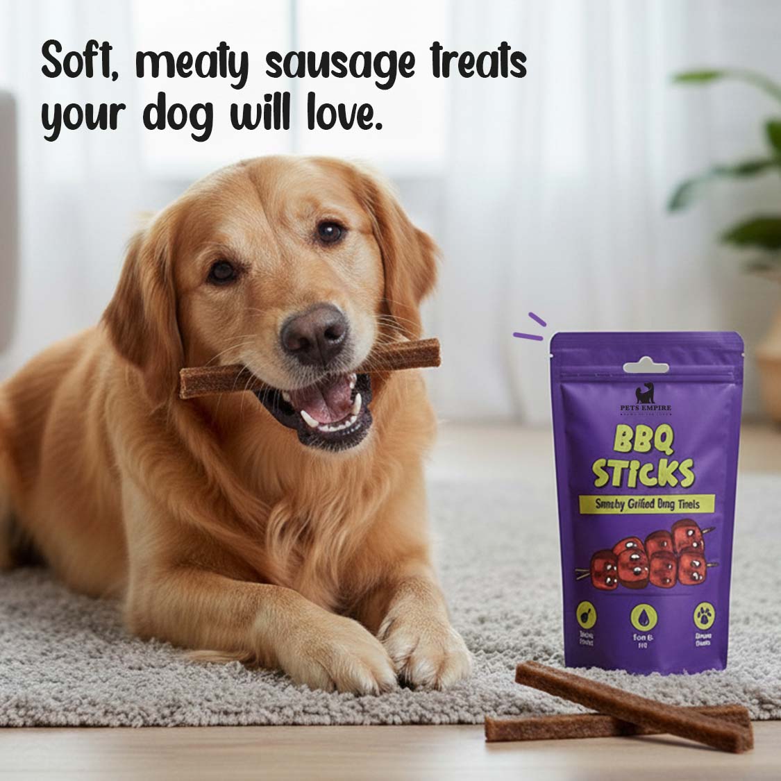 Pets Empire BBQ Sticks Treat for dogs ( 100gms)