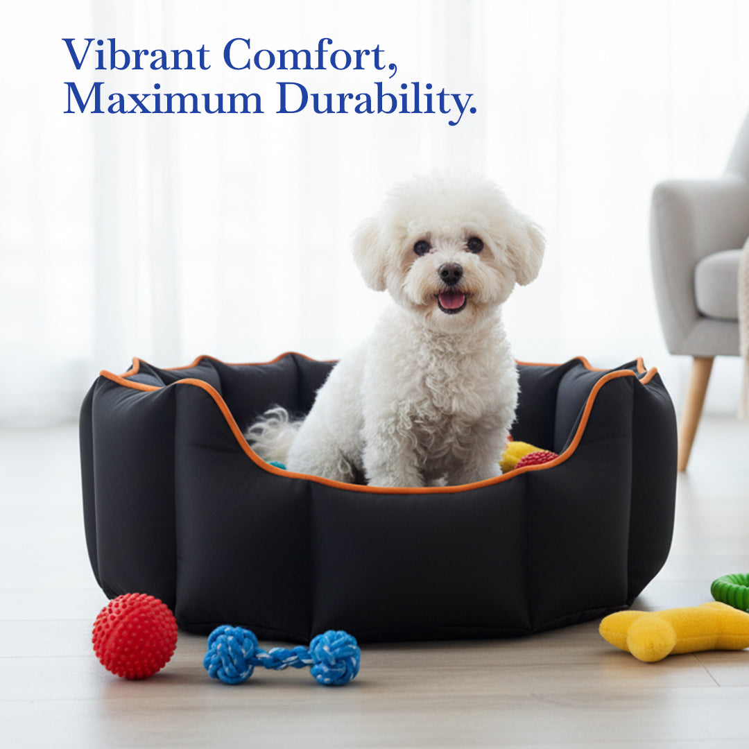 Pets Empire Cozy Charcoal Black Bed for Dogs & Puppies