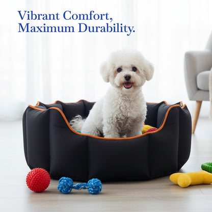 Pets Empire Cozy Charcoal Black Bed for Dogs & Puppies