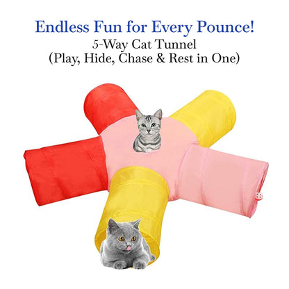 Pets Empire Collapsible Cat Toy Tunnel – Foldable & Interactive Play Tunnel