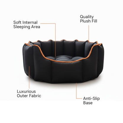 Pets Empire Cozy Charcoal Black Bed for Dogs & Puppies