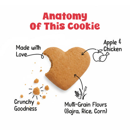 Pets Empire barkbites Chicken & Apple Biscuit Jar- 350g