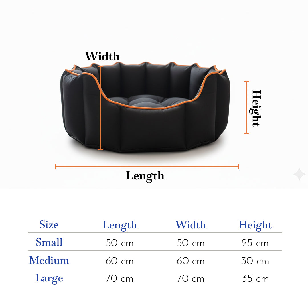 Pets Empire Cozy Charcoal Black Bed for Dogs & Puppies