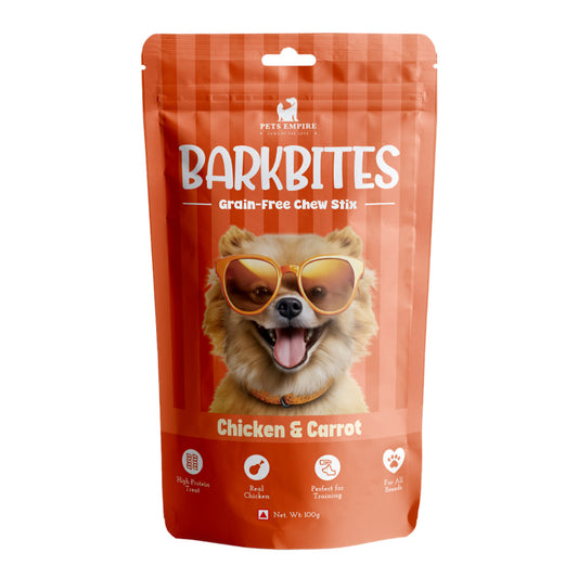 Pets Empire  Barkbite Stix For Dogs ( Chicken Carrot  ) 100gms