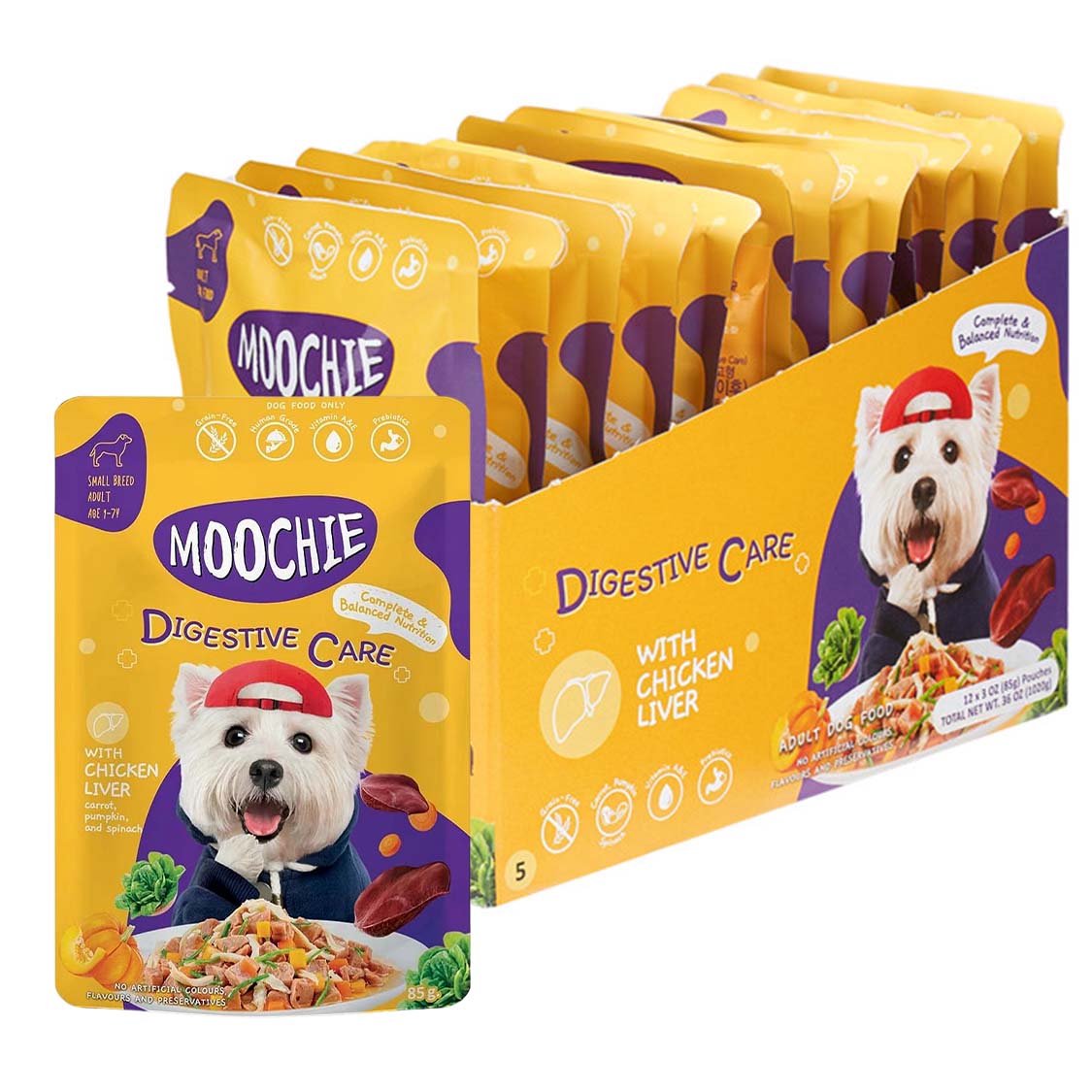 Moochie Digestive Care Wet Dog Food – 85g Pouch | Supports Healthy Digestion & Gut Wellness