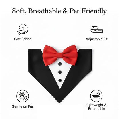 Pets Empire Tuxedo Bandana for Dogs Black & White