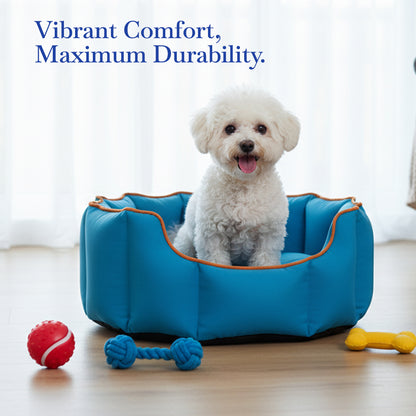 Pets Empire Cozy Electric Blue Bed for Dogs & Puppies