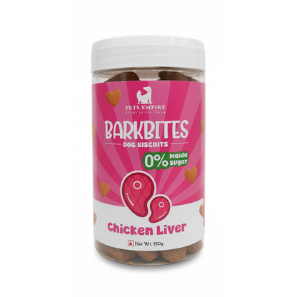 Pets Empire barkbites Chicken Liver  Biscuit Jar- 350g