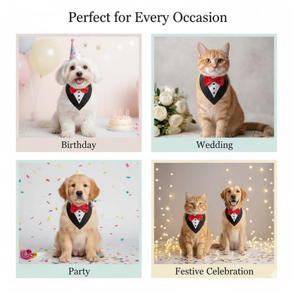 Pets Empire Tuxedo Bandana for Dogs Black & White