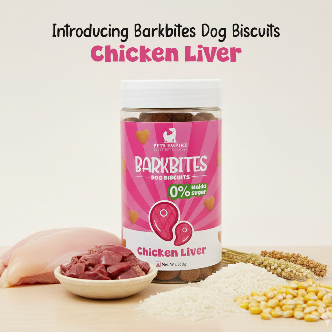 Pets Empire barkbites Chicken Liver  Biscuit Jar- 350g