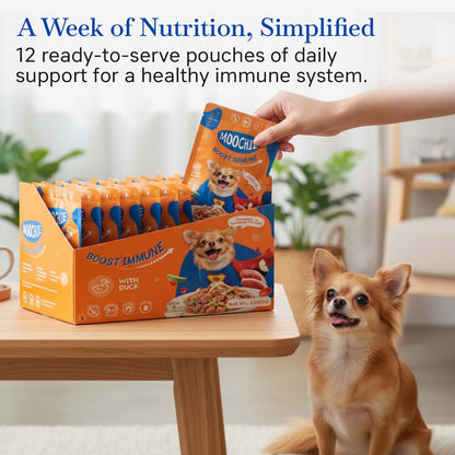 Moochie Boost Immune Wet Dog Food – 85g Pouches | Strengthen Immunity & Support Vitality