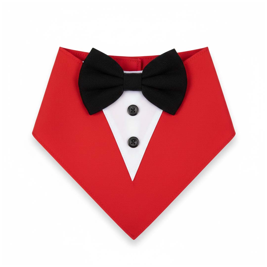 Pets Empire Tuxedo Bandana for Dogs- Red
