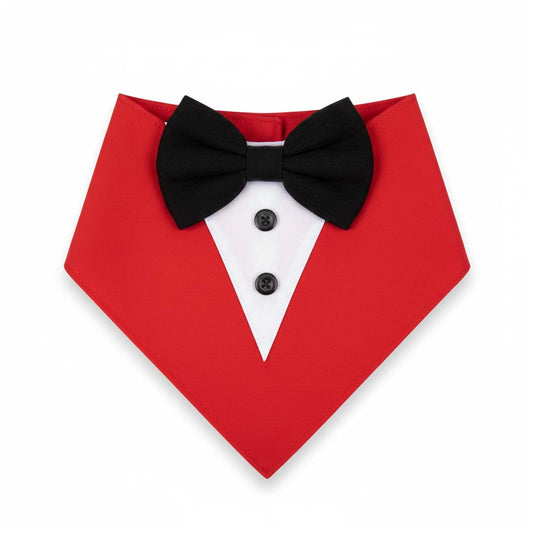 Pets Empire Tuxedo Bandana for Dogs- Red