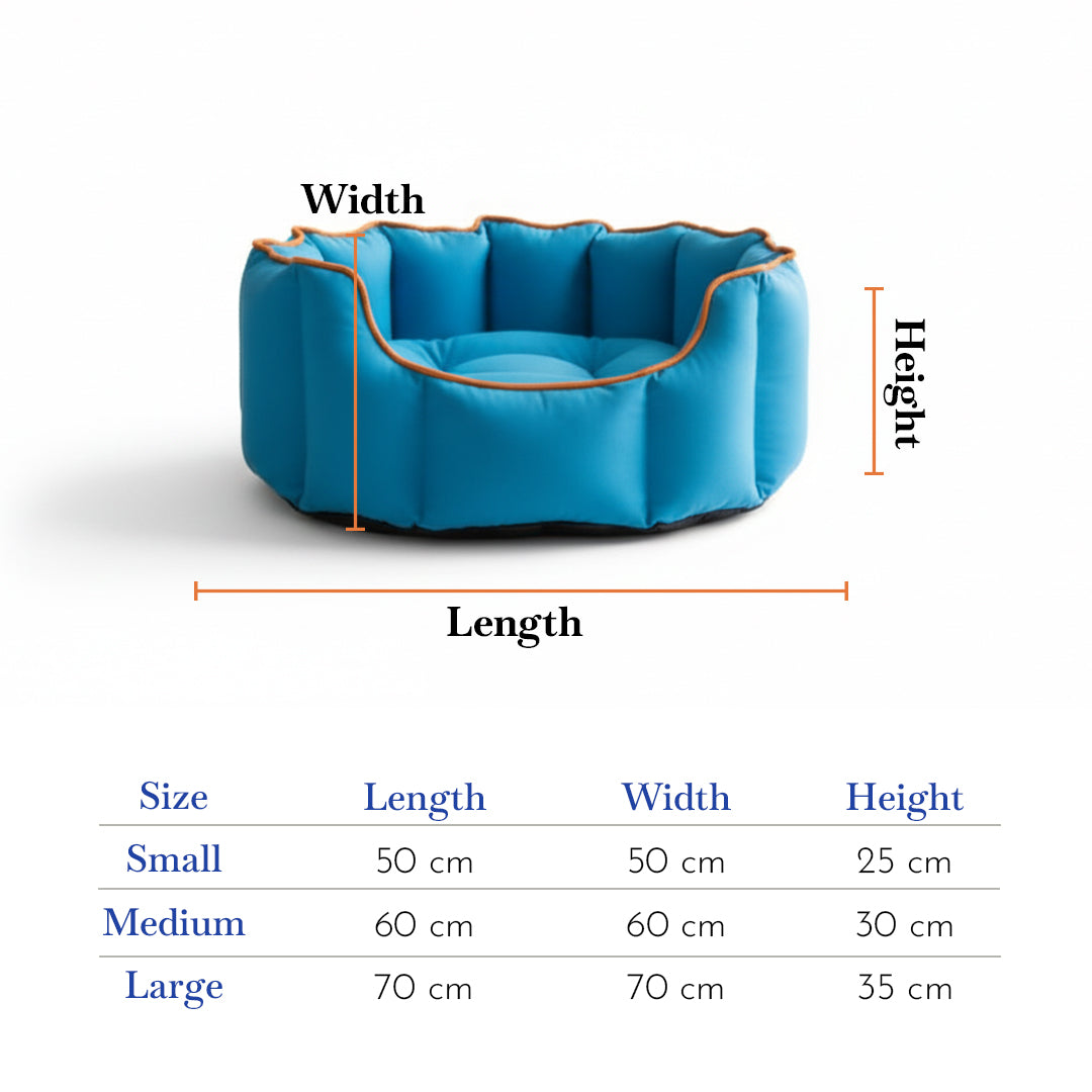 Pets Empire Cozy Electric Blue Bed for Dogs & Puppies