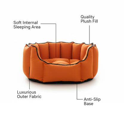 Pets Empire Cozy Tangerine Orange Bed for Dogs & Puppies