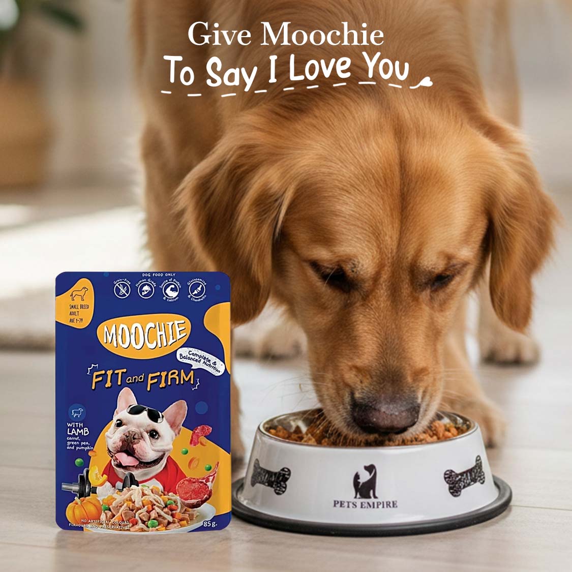 Moochie Fit & Firm Wet Dog Food – 85g Pouch | High Protein & Healthy Weight Formula
