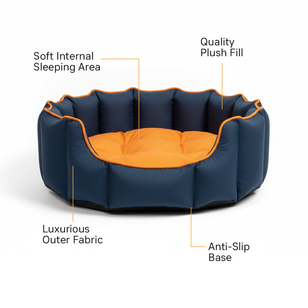 Pets Empire Cozy Deep Sea & Sunset  Bed for Dogs & Puppies