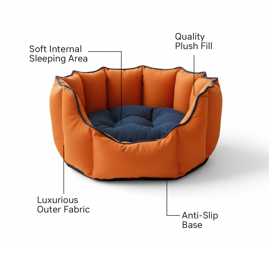 Pets Empire Cozy Pumpkin Spice Bed for Dogs & Puppies