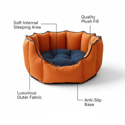 Pets Empire Cozy Pumpkin Spice Bed for Dogs & Puppies