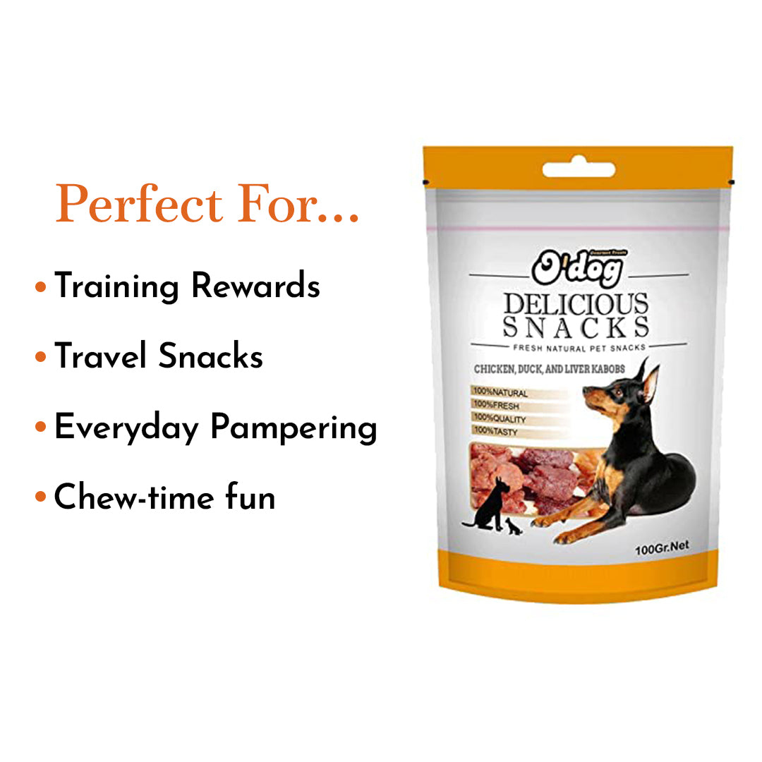 O'Dog Chicken, Duck and Liver Kabobs Stick (100g)