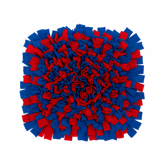Pets Empire Interactive Snuffle Mat for Dogs – Stimulating Sniff & Play Mat (Red & Blue)