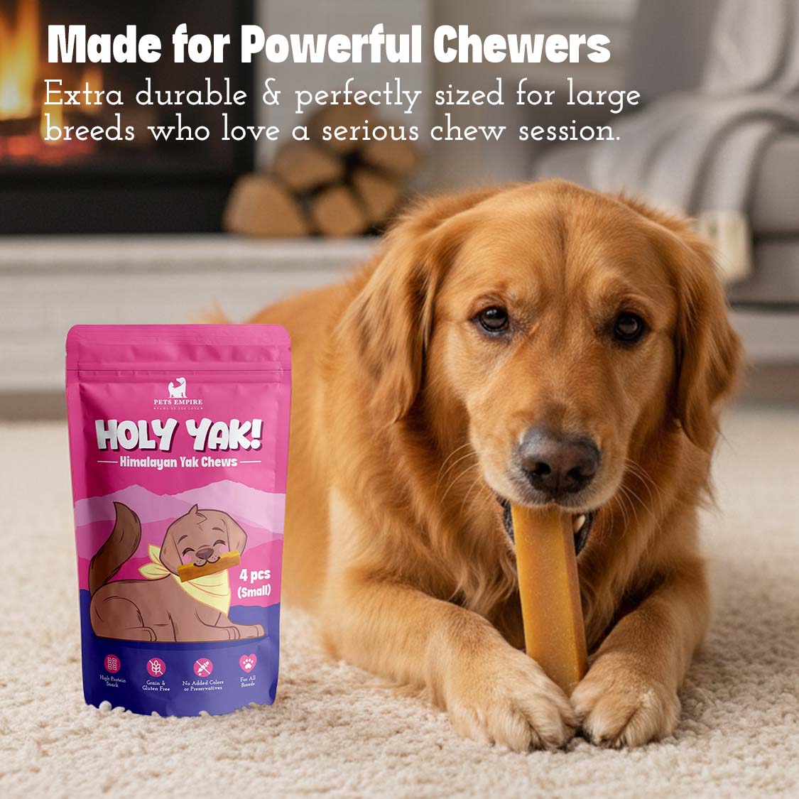 Pets Empire Holy Yak! High protien Yak Chew for Dogs