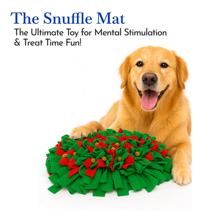 Pets Empire Interactive Snuffle Mat for Dogs – Stimulating Sniff & Play Mat (Green&Red)