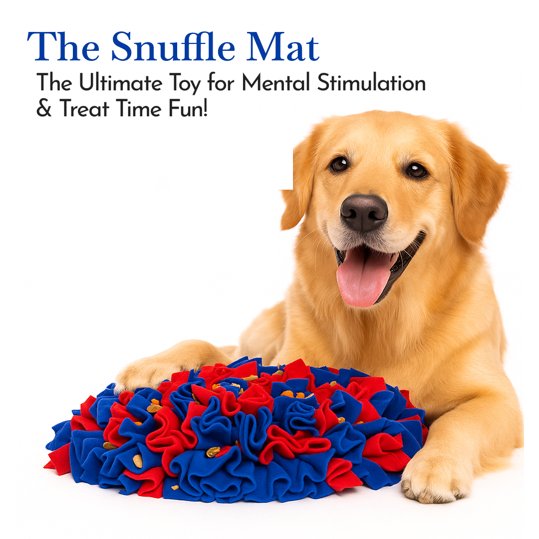 Pets Empire Interactive Snuffle Mat for Dogs – Stimulating Sniff & Play Mat (Red & Blue)
