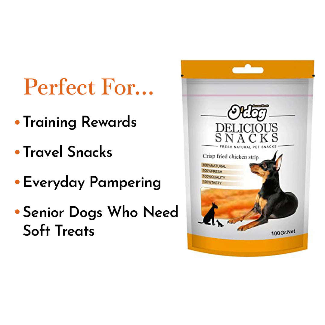 O'Dog Crisp Fried Chicken Strip Healthy Dog Treat (100g)